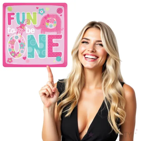 talerzyki papierowe one wild girl fun to be one rozowe amscan 26 cm 8 szt