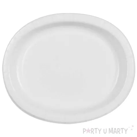 talerzyki papierowe oval classic biale 30 cm 8 szt