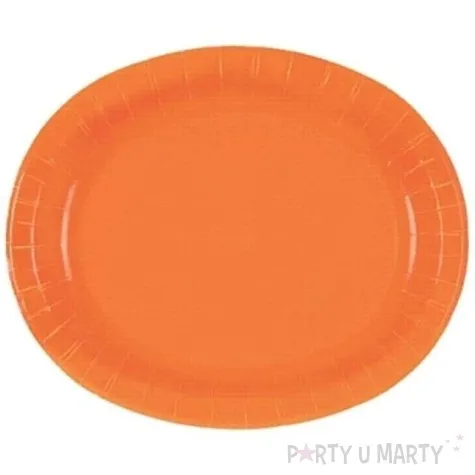 talerzyki papierowe oval classic pomaranczowe 30 cm 8 szt