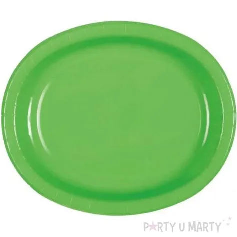 talerzyki papierowe oval classic unique zielone 30 cm 8 szt