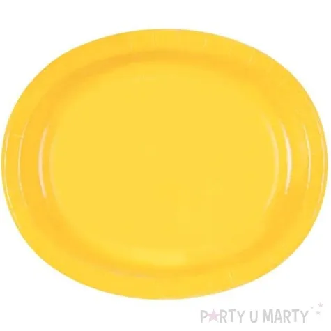 talerzyki papierowe oval classic zolte 30 cm 8 szt