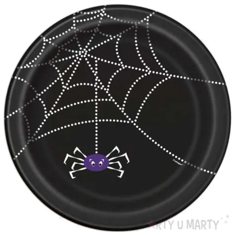 talerzyki papierowe pajak i pajeczyna 18 cm 8 szt