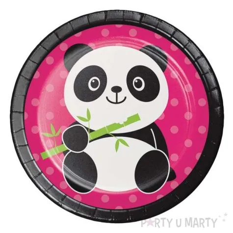 talerzyki papierowe panda creative converting 18 cm 8 szt