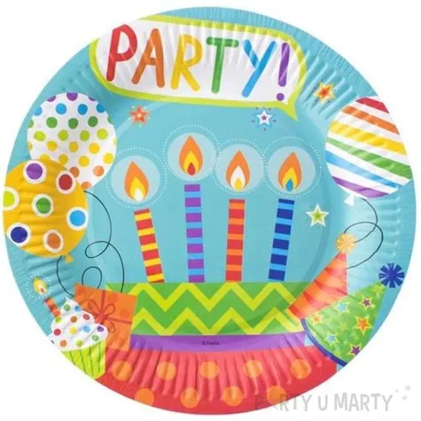 talerzyki papierowe party 18 cm 6 szt