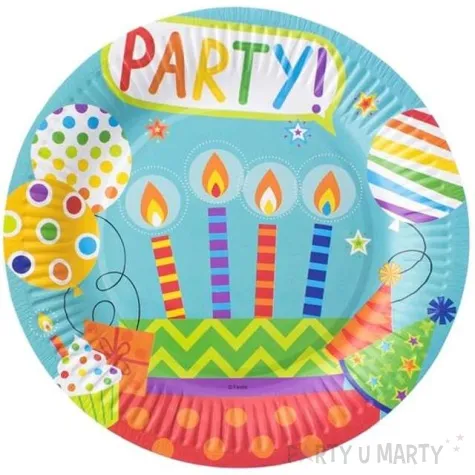 talerzyki papierowe party 23 cm 6 szt