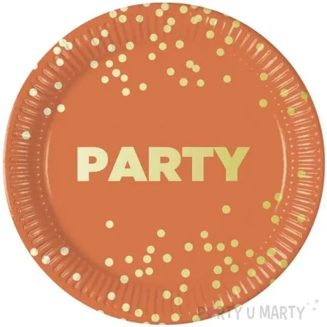 talerzyki papierowe party hot stamp procos 23 cm 8 szt