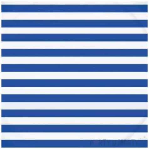 talerzyki papierowe paski niebiesko biale paw 18 cm 10 szt