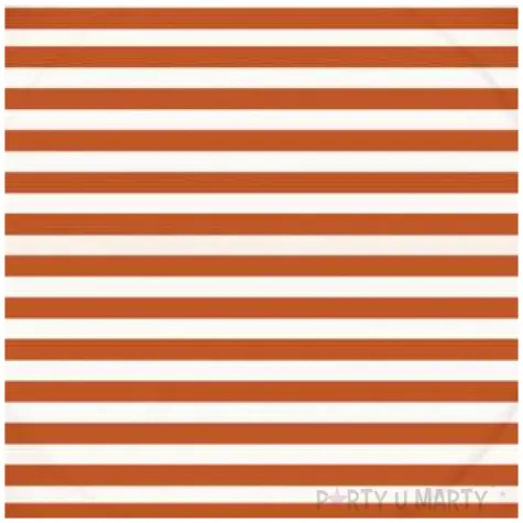 talerzyki papierowe paski pomaranczowo biale paw 23 cm 10 szt