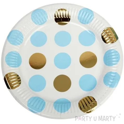 talerzyki papierowe pattern works plate blue dots neviti 23 cm 8 szt