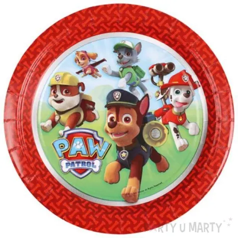 talerzyki papierowe paw patrol 18 cm 8 szt