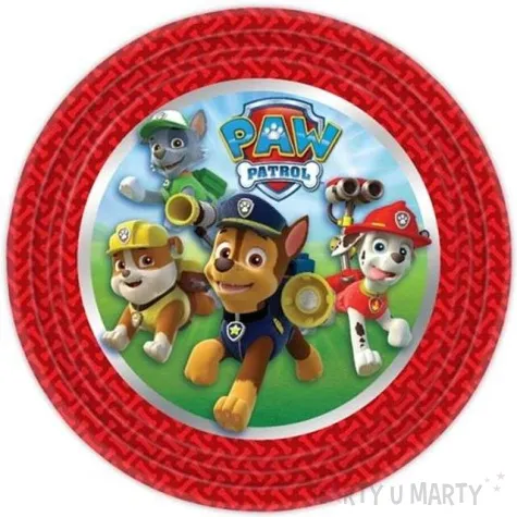 talerzyki papierowe paw patrol 23 cm 8 szt