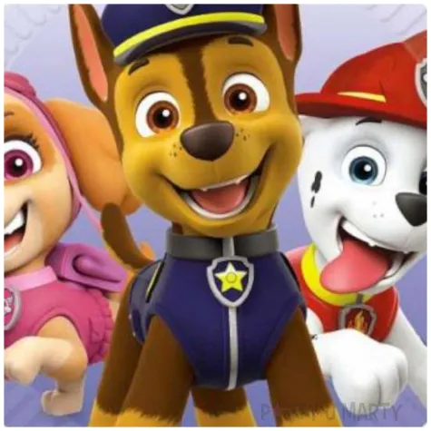 talerzyki papierowe paw patrol amscan 18 cm 8 szt
