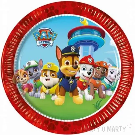talerzyki papierowe paw patrol lets roll procos 20 cm 8 szt
