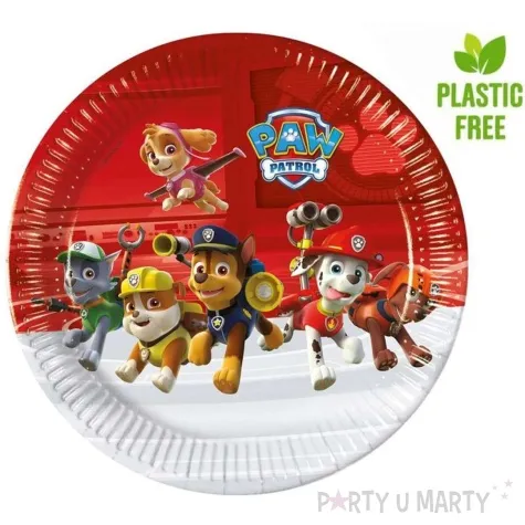 talerzyki papierowe paw patrol ready for action procos 23 cm 8 szt