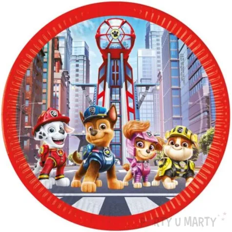 talerzyki papierowe paw patrol the movie procos 23 cm 8 szt
