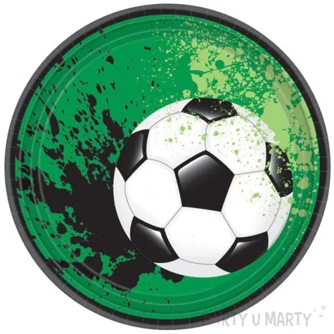 talerzyki papierowe pilka nozna amscan 17 7 cm 8 szt