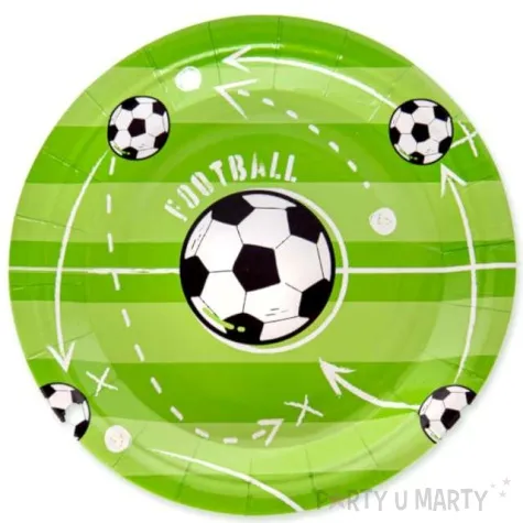 talerzyki papierowe pilka nozna boisko partypal 18 cm 6 szt