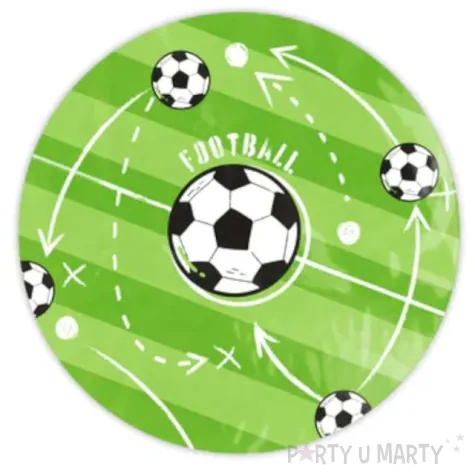 talerzyki papierowe pilka nozna boisko partypal 18 cm 6 szt