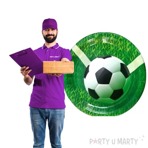 talerzyki papierowe pilka nozna jix 17 5 cm 6 szt