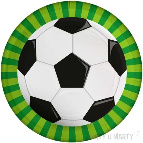 talerzyki papierowe pilka nozna pd party 22 5 cm 8 szt
