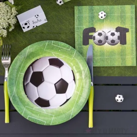 talerzyki papierowe pilka nozna santex 22 5 cm 10szt