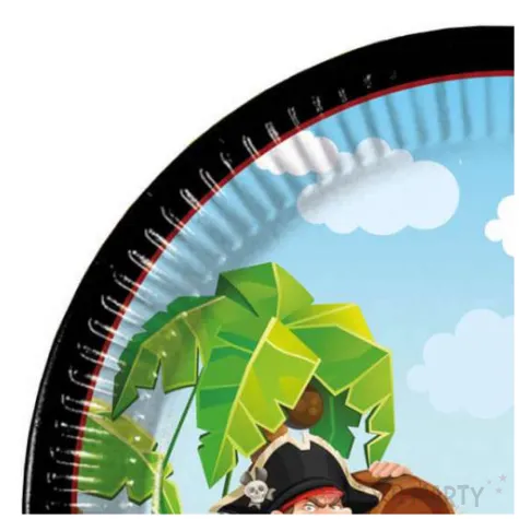 talerzyki papierowe piraci procos 23 cm 8 szt