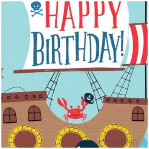 talerzyki papierowe pirat happy birthday amscan 23 cm 8 szt