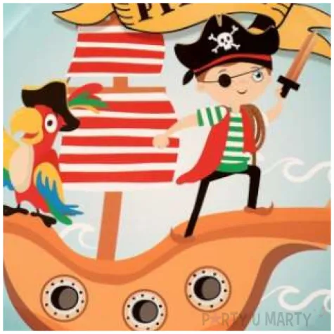 talerzyki papierowe pirat na statku santex 22 5 cm 10 szt