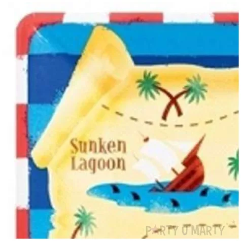 talerzyki papierowe pirates treasure 17 8 cm 8 szt