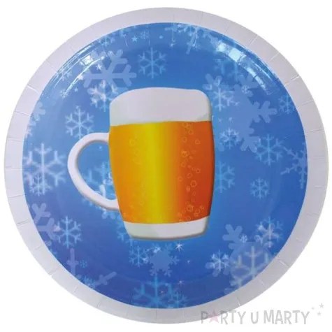 talerzyki papierowe piwo funny fashion 23 cm 8 szt