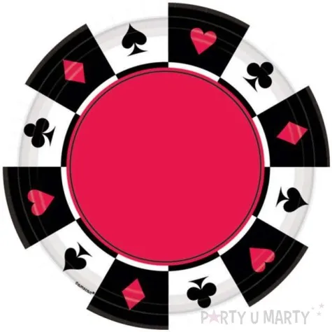 talerzyki papierowe place your bets amscan 18 cm 8 szt