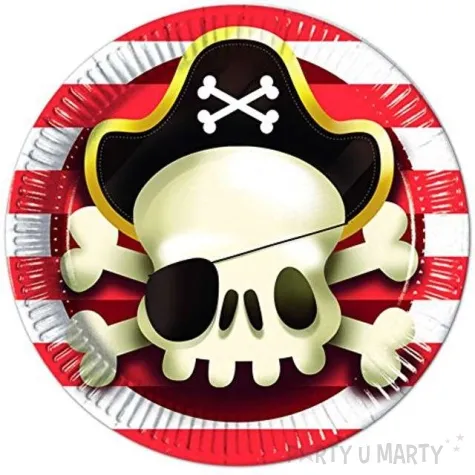 talerzyki papierowe powerful pirates procos 23 cm 8 szt