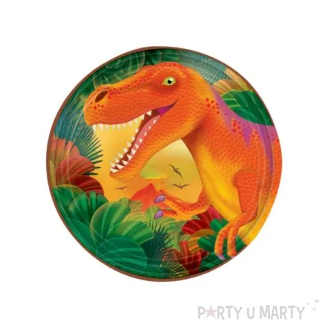 talerzyki papierowe prehistoric 18 cm 8 szt