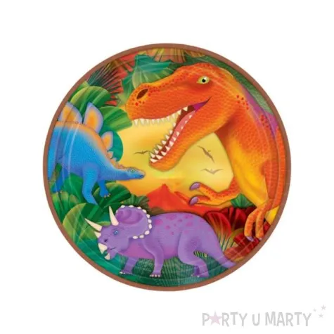 talerzyki papierowe prehistoric 23 cm 8 szt