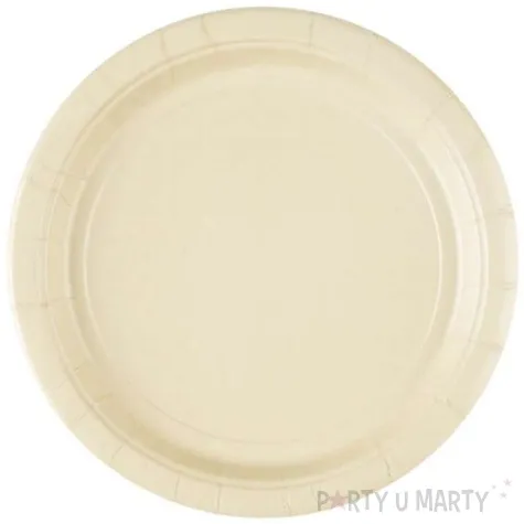 talerzyki papierowe premium amscan l kremowe 22 8 cm 8 szt