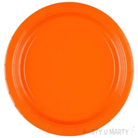 talerzyki papierowe premium amscan l pomaranczowe 22 8 cm 8 szt