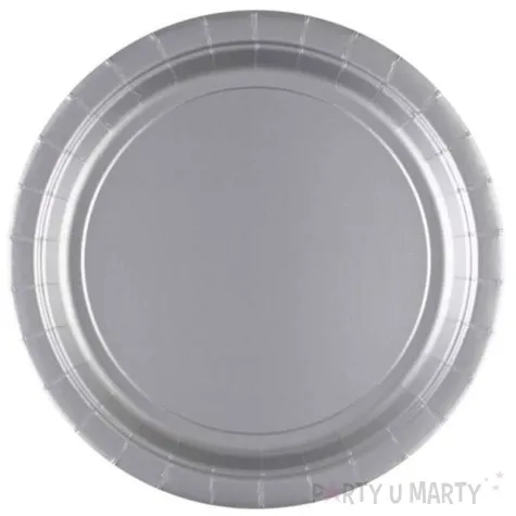 talerzyki papierowe premium amscan l srebrne 22 8 cm 8 szt