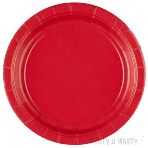talerzyki papierowe premium amscan s czerwone 17 7 cm 8 szt