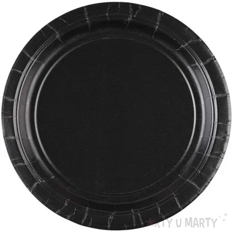 talerzyki papierowe premium amscan s jumbo pack czarne 18 cm 20 szt