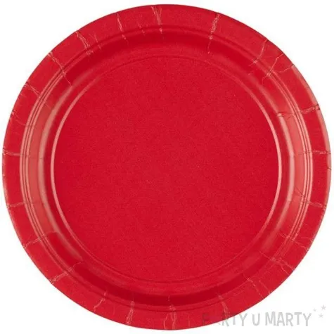 talerzyki papierowe premium amscan s jumbo pack czerwone 18 cm 20 szt