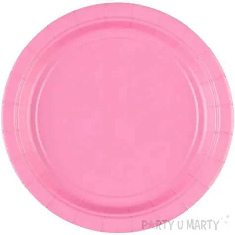 talerzyki papierowe premium amscan s jumbo pack rozowe jasne 18 cm 20 szt