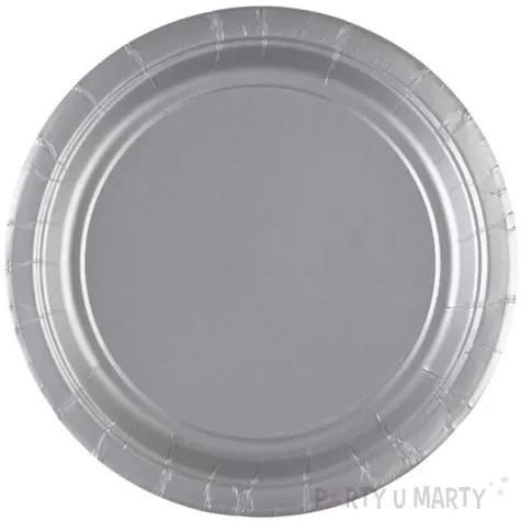 talerzyki papierowe premium amscan s jumbo pack srebrne 18 cm 20 szt