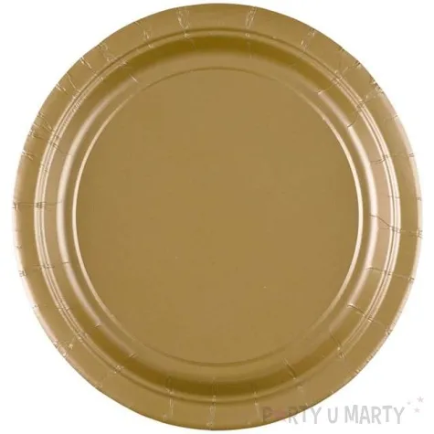 talerzyki papierowe premium amscan s jumbo pack zlote 18 cm 20 szt