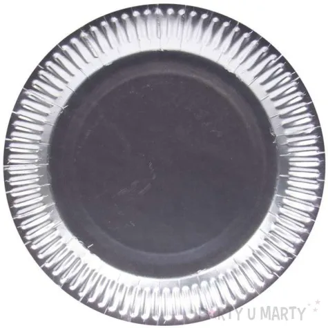 talerzyki papierowe premium mat srebrne folat 23 cm 8 szt