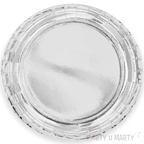 talerzyki papierowe premium srebrne 23 cm 6 szt