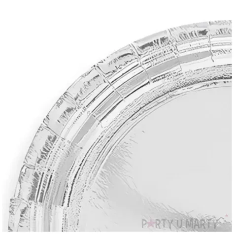 talerzyki papierowe premium srebrny partypal 18 cm 6 szt