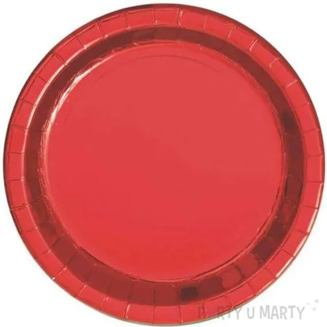 talerzyki papierowe premium unique czerwone 18 cm 8 szt