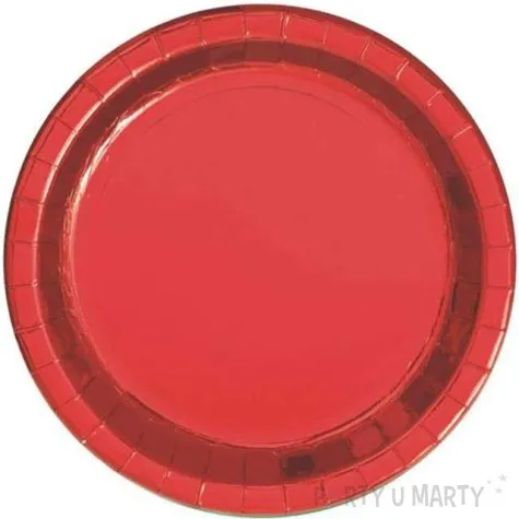 talerzyki papierowe premium unique czerwone 23 cm 8 szt