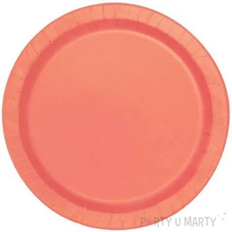 talerzyki papierowe premium unique koralowe 18 cm 20 szt
