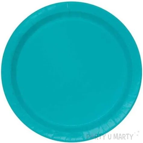 talerzyki papierowe premium unique niebieski morski 18 cm 8 szt